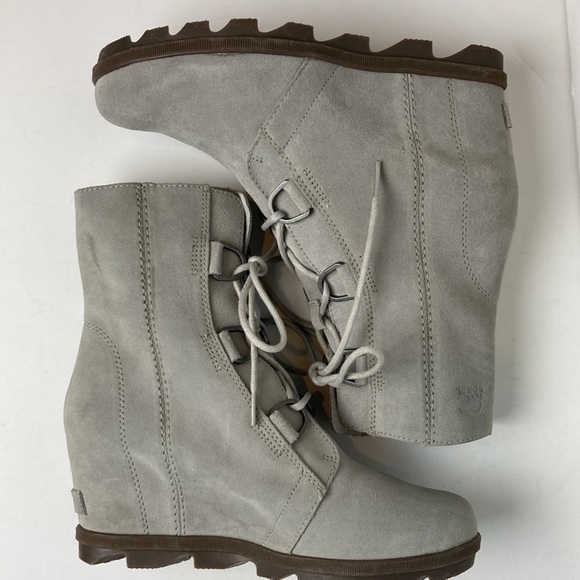 Sorel Women's Joan of Arctic Wedge II Waterproof Boots Grey Sz 10 Boho Winter - Picture 15 of 16